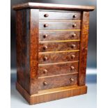 19TH CENTURY WALNUT & AMBOYNA WOOD SPECIMEN CHEST