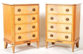 PAIR OF FRENCH EMPIRE BEDSIDE TABLES