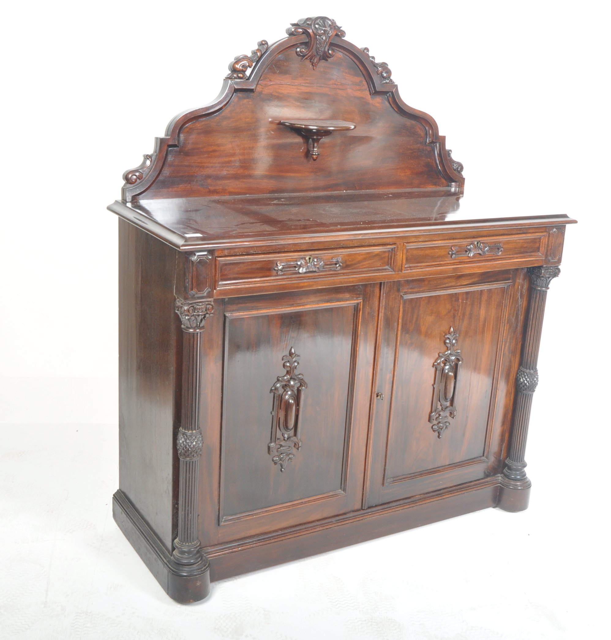 PAIR OF 19TH CENTURY VICTORIAN MAHOGANY CHIFFONIER SIDEBOARDS - Image 2 of 28