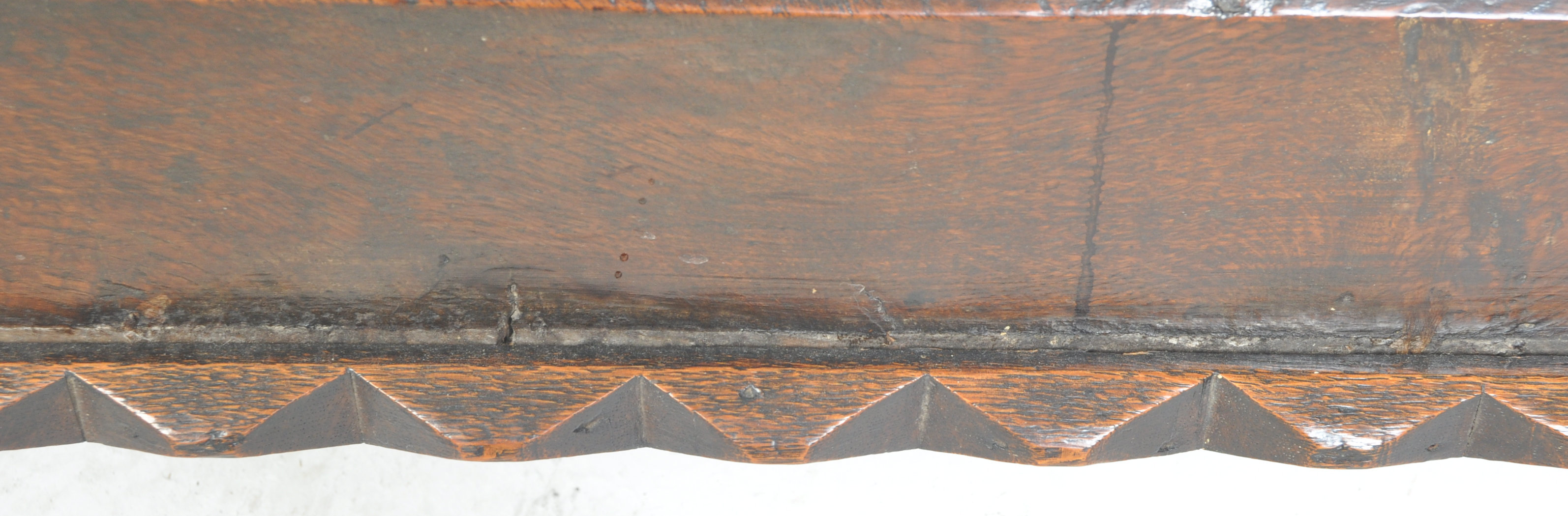 18TH CENTURY OAK COFFER WITH CARVED FIELDED PANELS - Image 12 of 19