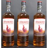 THREE BOTTLES OF 1 LITRE THE FAMOUS GROUSE BLENDED SCOTCH WHISKY