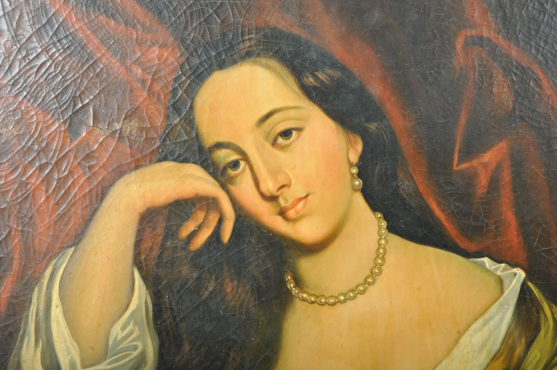 AFTER PETER LELY - OIL PORTRAIT OF BARBARA VILLIERS AS MARY MAGDALENE - Image 8 of 12