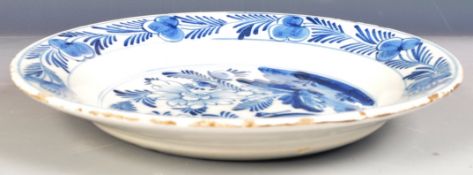 18TH CENTURY ENGLISH DUTCH DELFT PLATE