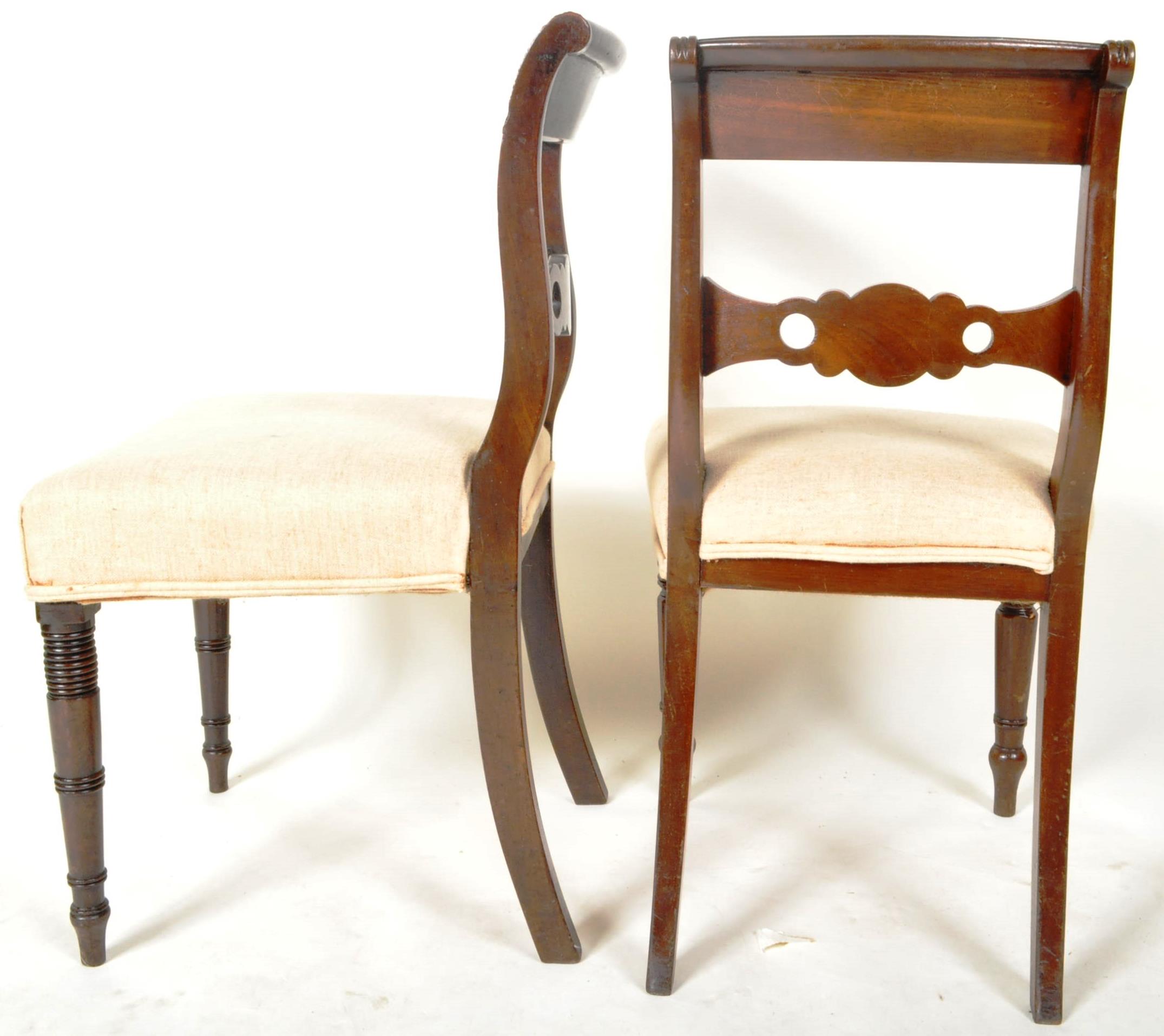 SET OF FIVE GILLOWS MANNER BAR BACK DINING CHAIRS - Image 5 of 8