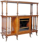 19TH CENTURY VICTORIAN WALNUT BREAKFRONT MUSIC CABINET