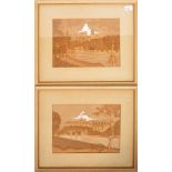 REUBEN LAWES 1910 - PAIR OF CORK CASTLE PICTURES