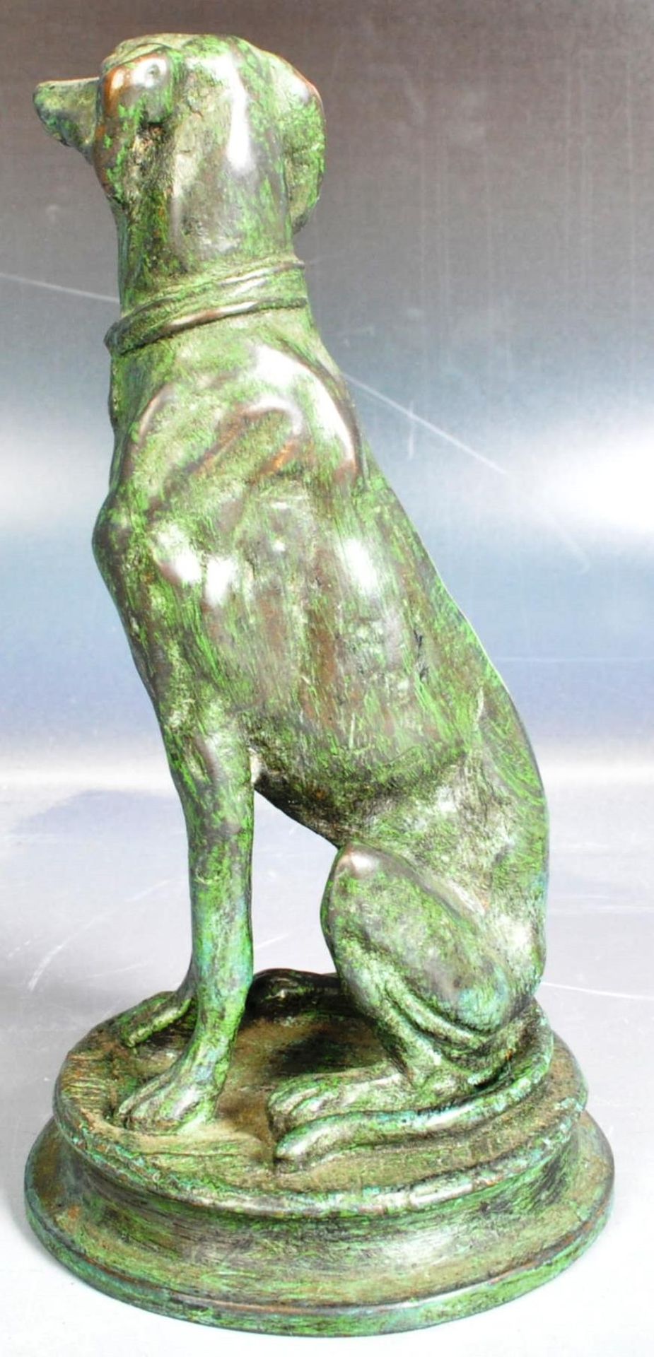 19TH CENTURY BRONZE ORNAMENT FIGURE IN THE FORM OF A GREYHOUND - Image 4 of 5