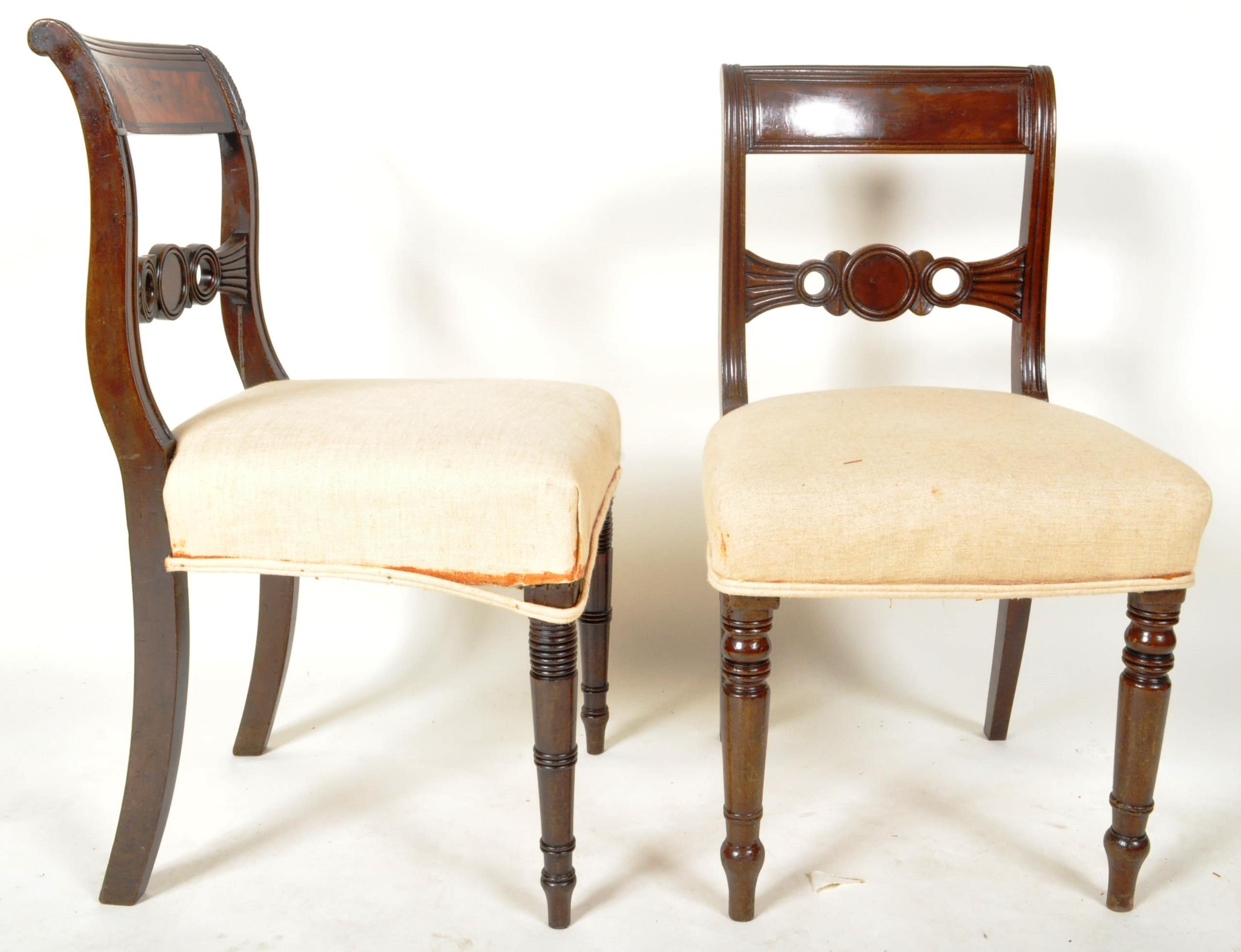 SET OF FIVE GILLOWS MANNER BAR BACK DINING CHAIRS - Image 4 of 8