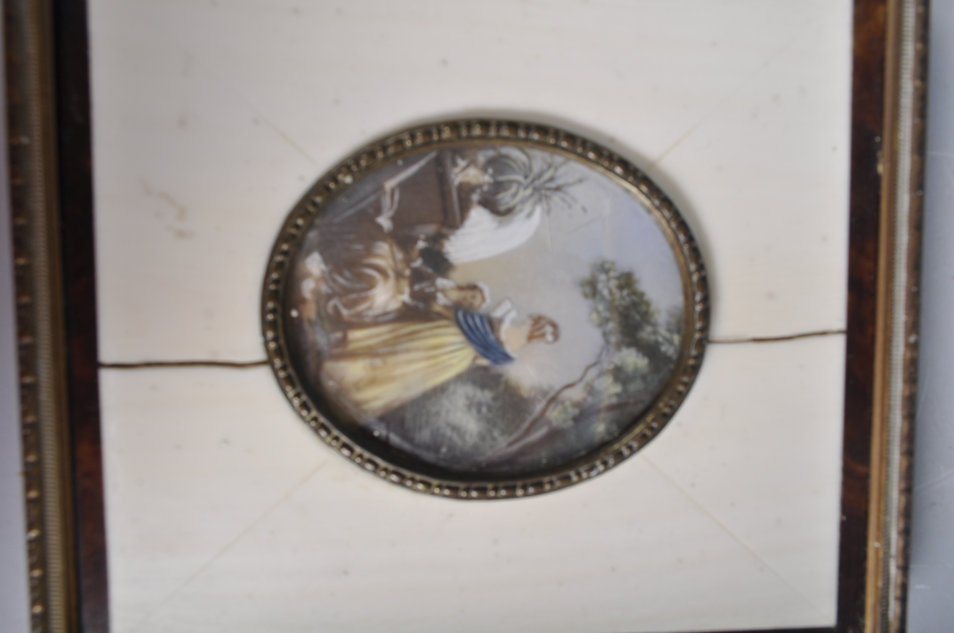 PAIR OF 19TH CENTURY FRAMED IVORY PAINTINGS - Image 5 of 7