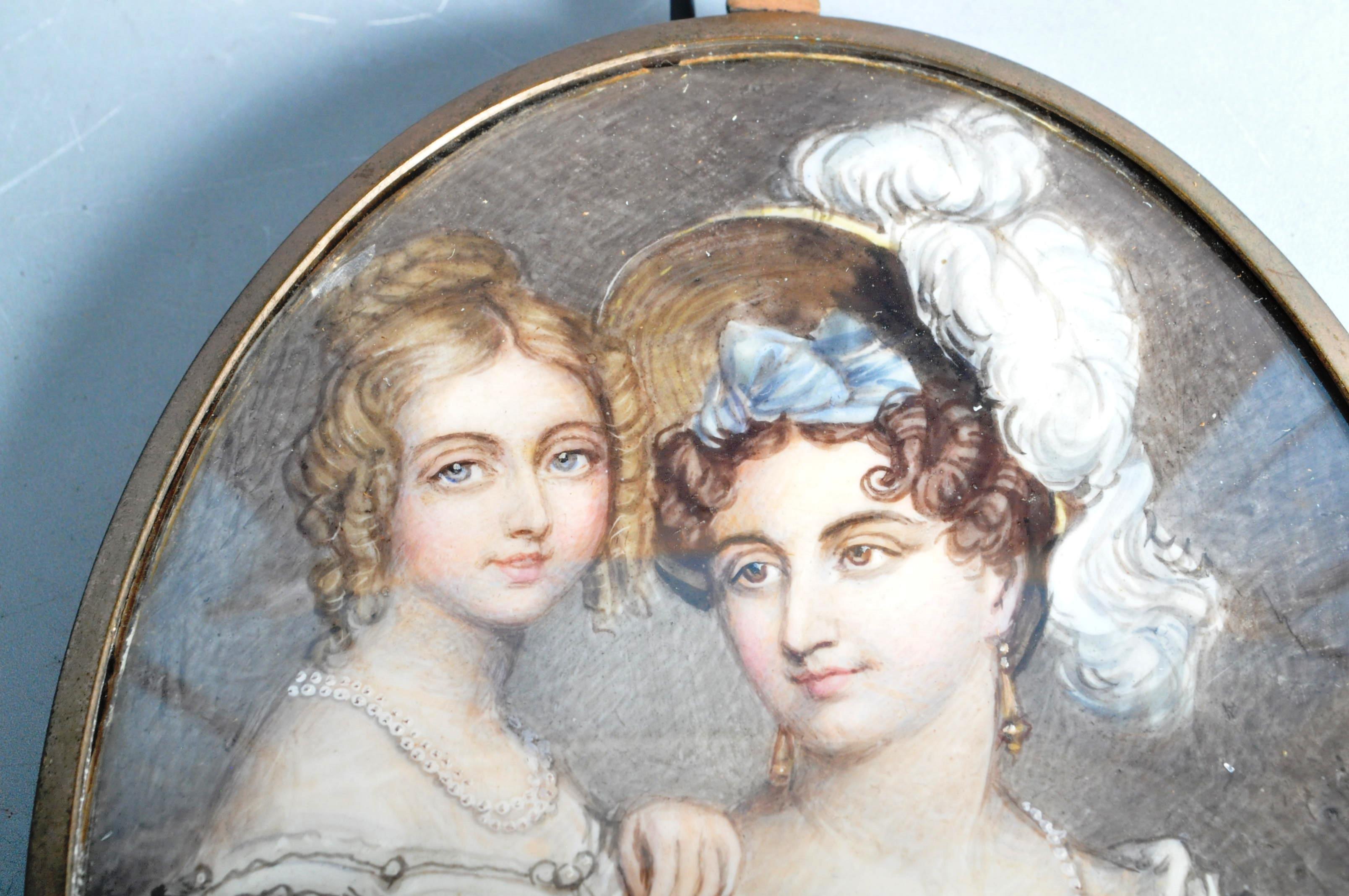 19TH CENTURY VICTORIAN OVAL PORTRAIT MINIATURE PAINTING - Image 2 of 4