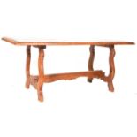 19TH CENTURY CHESTNUT WOOD REFECTORY DINING TABLE