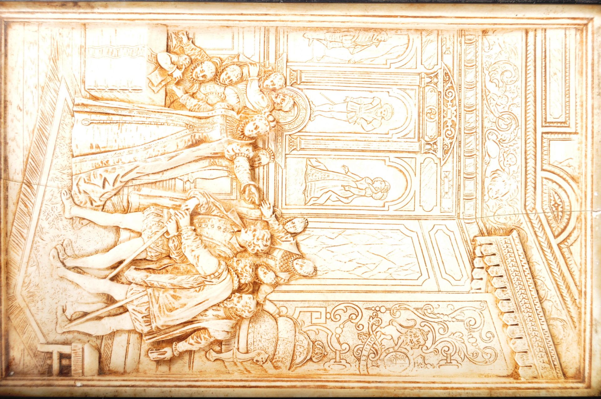 PAIR OF 19TH CENTURY CAST WAX / PLASTER RELIEF PANELS - Image 3 of 8