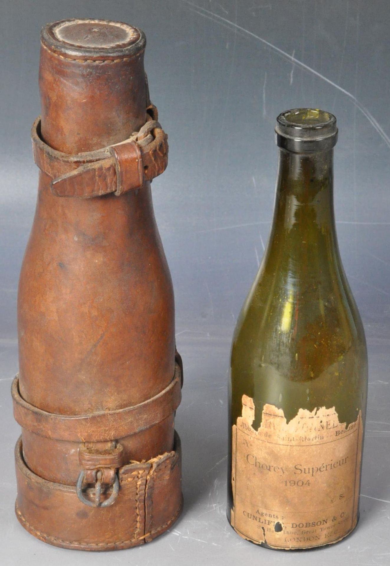 EARLY 20TH CENTURY LEATHER HUNTING FLASK - Image 2 of 8