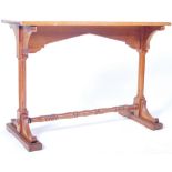 19TH CENTURY VICTORIAN PITCH PINE GOTHIC SIDE / HALL TABLE