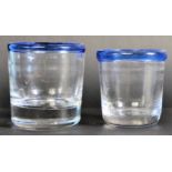 PAIR OF 18TH CENTURY GEORGE III GLASS TUMBLERS / DRINKS MEASURES