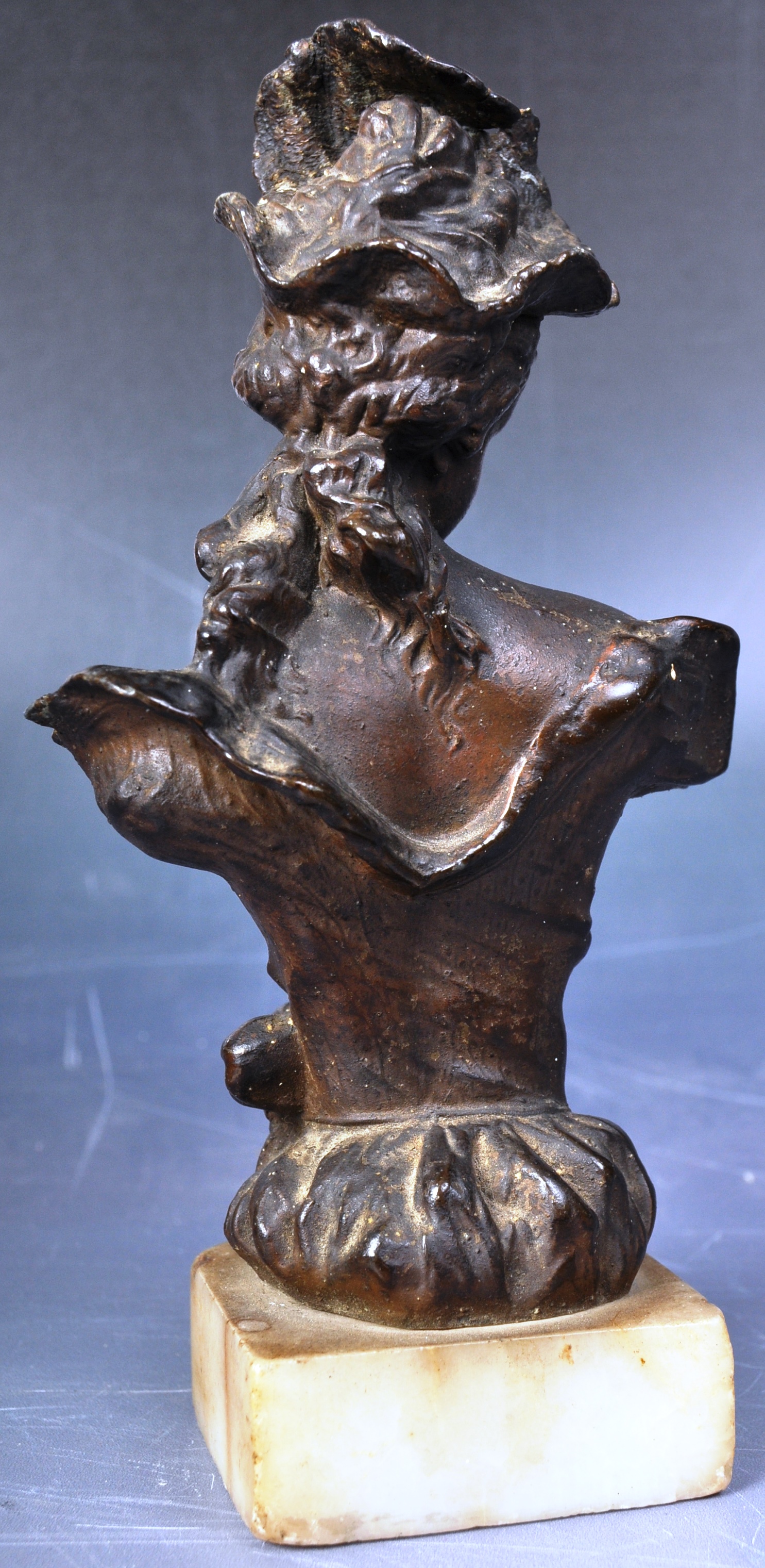 19TH CENTURY FRENCH ART NOUVEAU BRONZE BUST SCULPTURE - Image 5 of 6