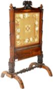 EARLY 19TH CENTURY WILLIAM IV ROSEWOOD GILLOW MANNER FIRESCREEN