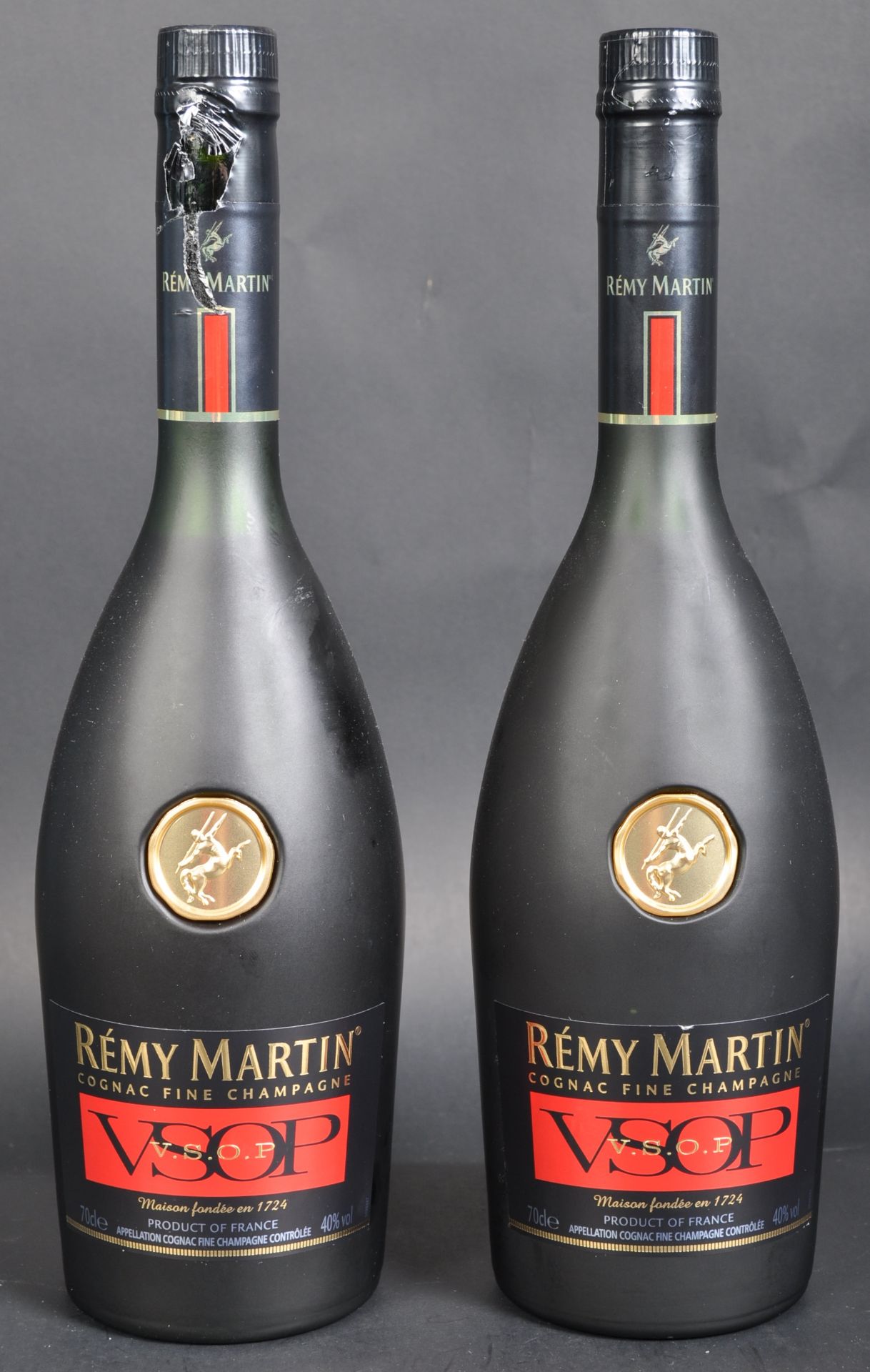 TWO BOTTLES OF 70CL REMY MARTIN COGNAC FINE CHAMPAGNE VSOP