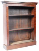 19TH CENTURY MAHOGANY OPEN LIBRARY BOOKCASE