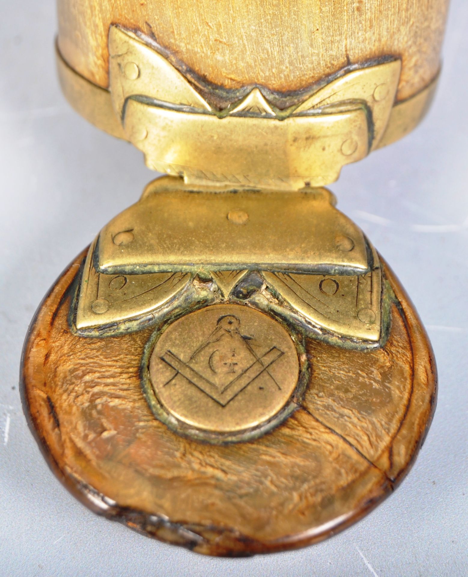 18TH CENTURY GEORGE III SCOTTISH MASONIC SNUFF MULL - Image 4 of 5