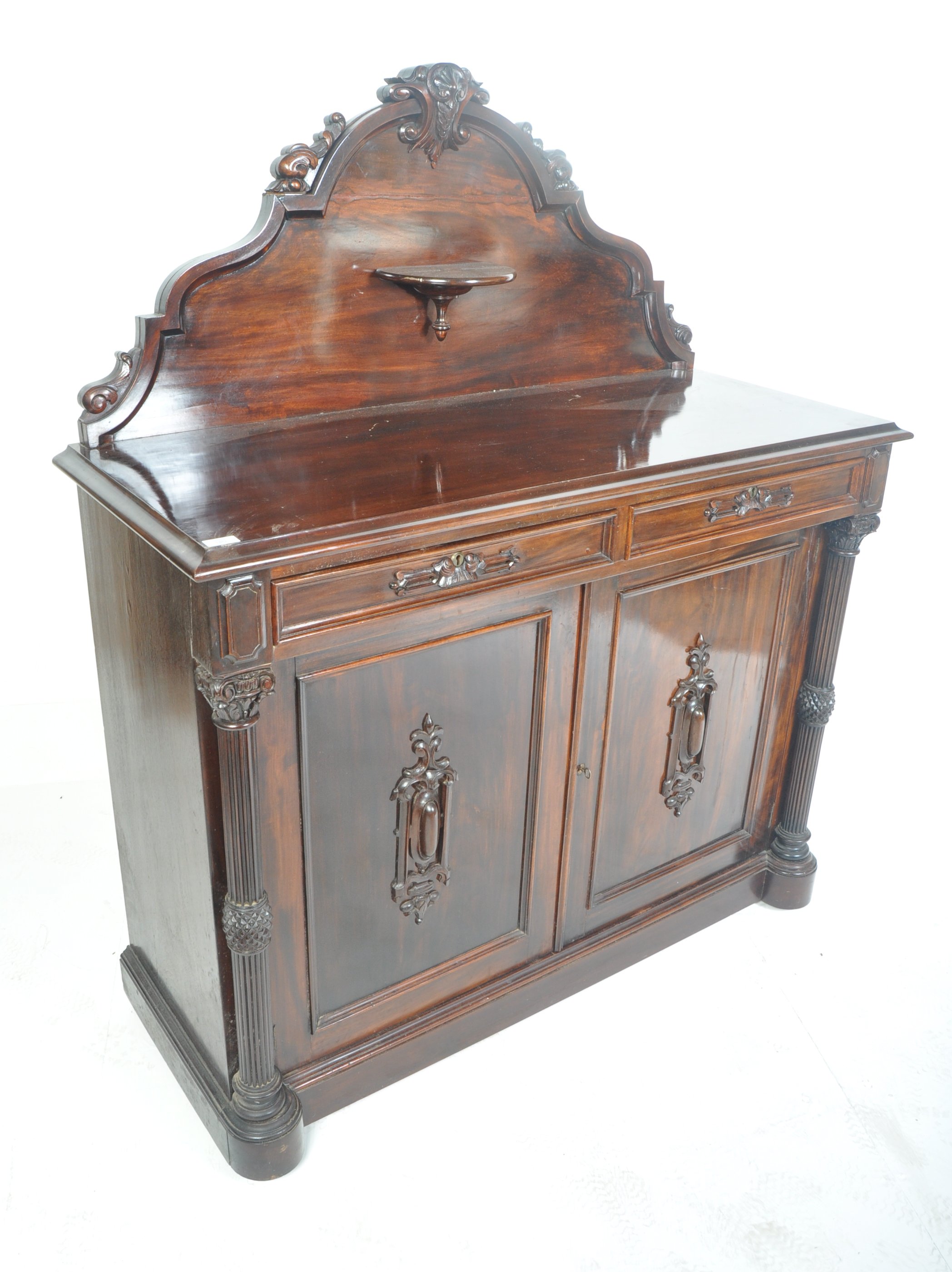 PAIR OF 19TH CENTURY VICTORIAN MAHOGANY CHIFFONIER SIDEBOARDS - Image 4 of 28