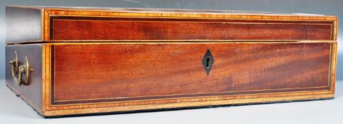 19TH CENTURY VICTORIAN MAHOGANY WRITING SLOPE