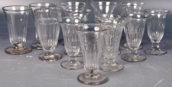COLLECTION OF JELLY & SYLLABUB GLASSES DATING FROM C18TH