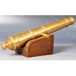 19TH CENTURY VICTORIAN GILDED BRONZE CANNON ON STAND