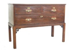 19TH CENTURY CHINESE CHIPPENDALE MANNER CHEST ON STAND