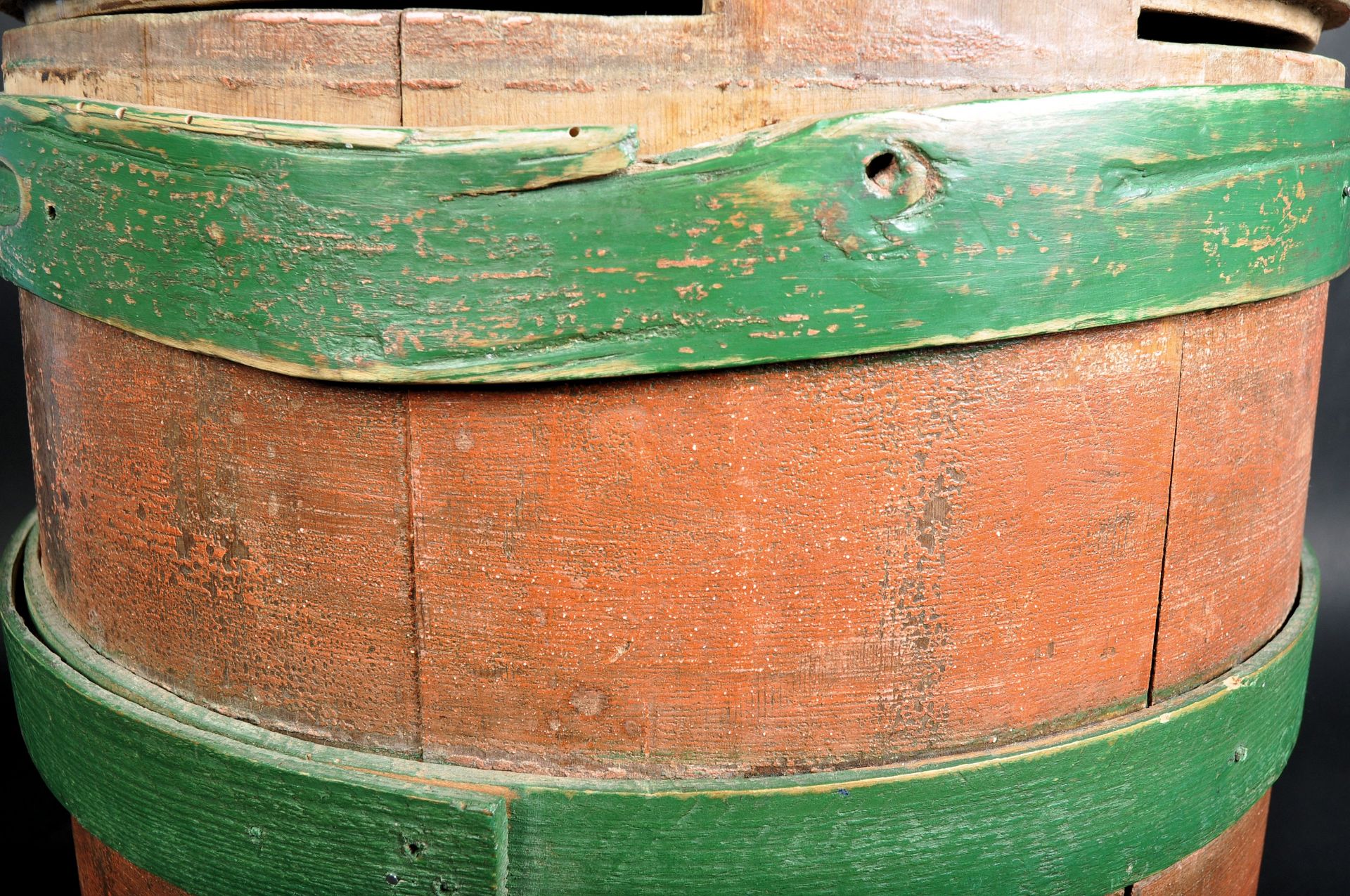 19TH CENTURY SCANDINAVIAN PAINTED MILK PAIL BUCKET - Image 7 of 8