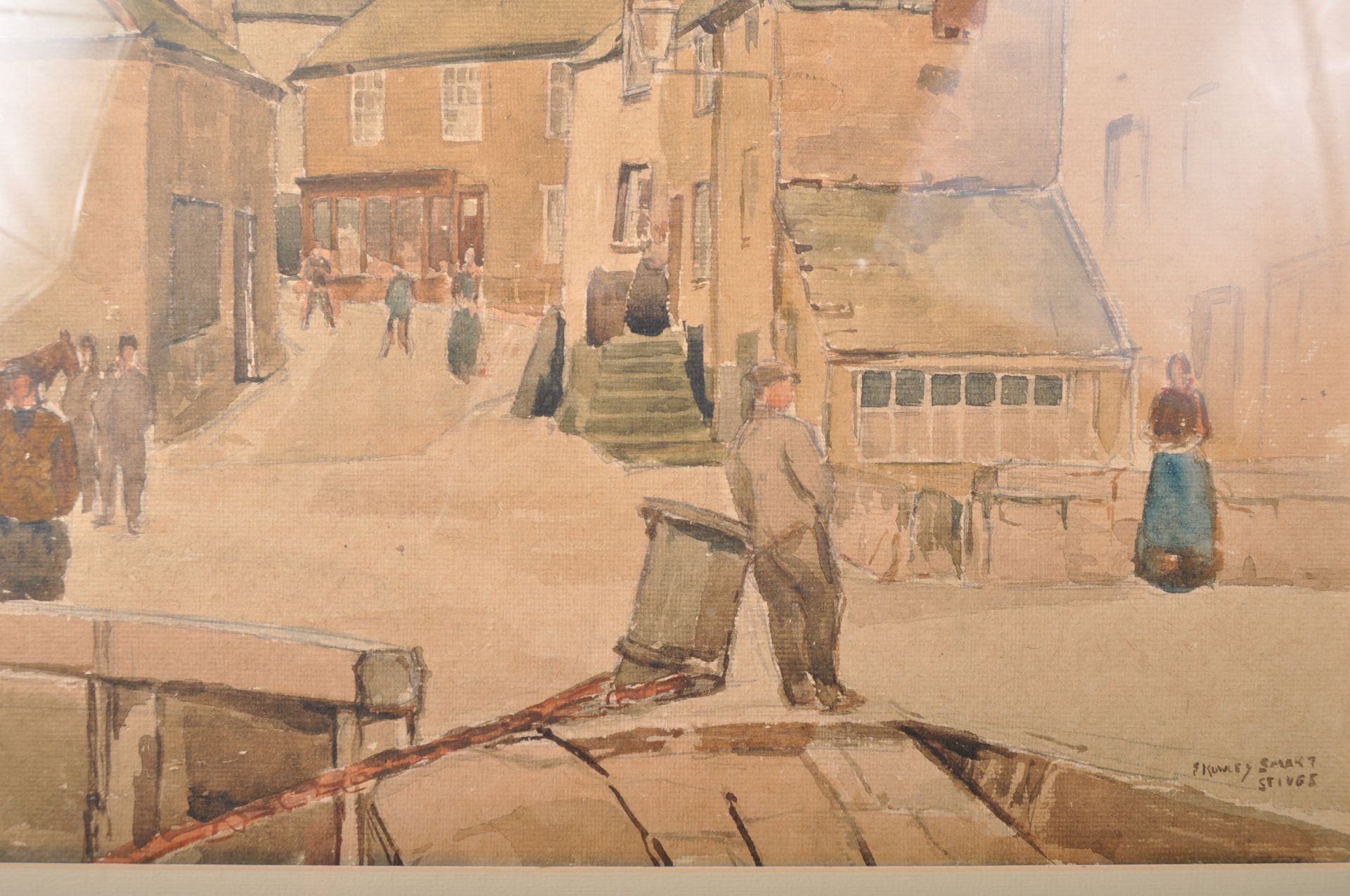 EDGAR ROWLEY SMART (1887-1934) - WATERCOLOUR PAINTING OF ST IVES - Bild 3 aus 9