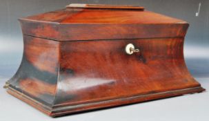 EARLY 19TH CENTURY REGENCY PERIOD MAHOGANY TEA CADDY