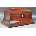 EARLY 19TH CENTURY REGENCY PERIOD MAHOGANY TEA CADDY