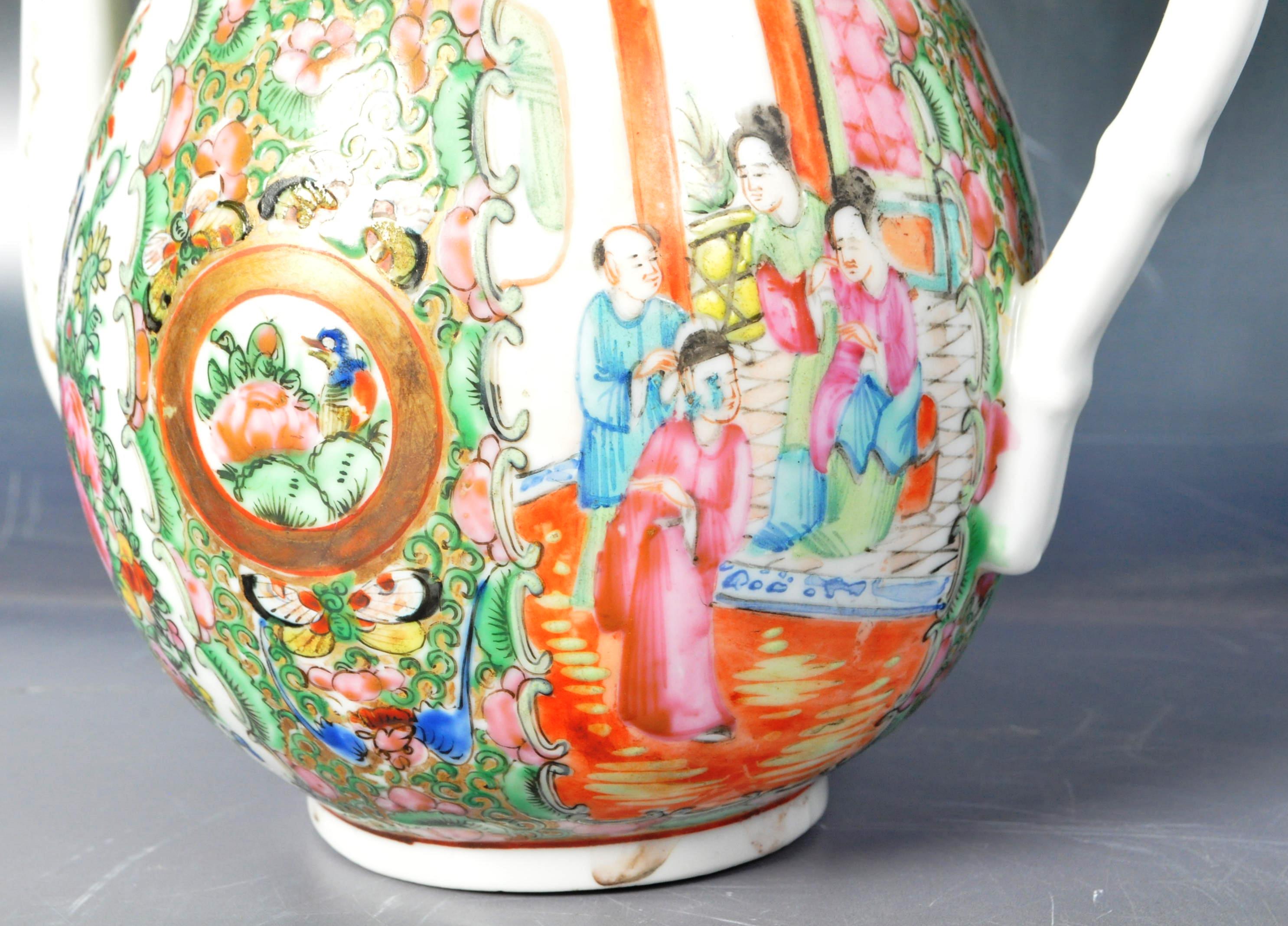 19TH CENTURY CHINESE CANTONESE PORCELAIN TEAPOT - Image 5 of 9
