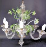 20TH CENTURY MURANO ITALIAN GLASS CHANDELIER