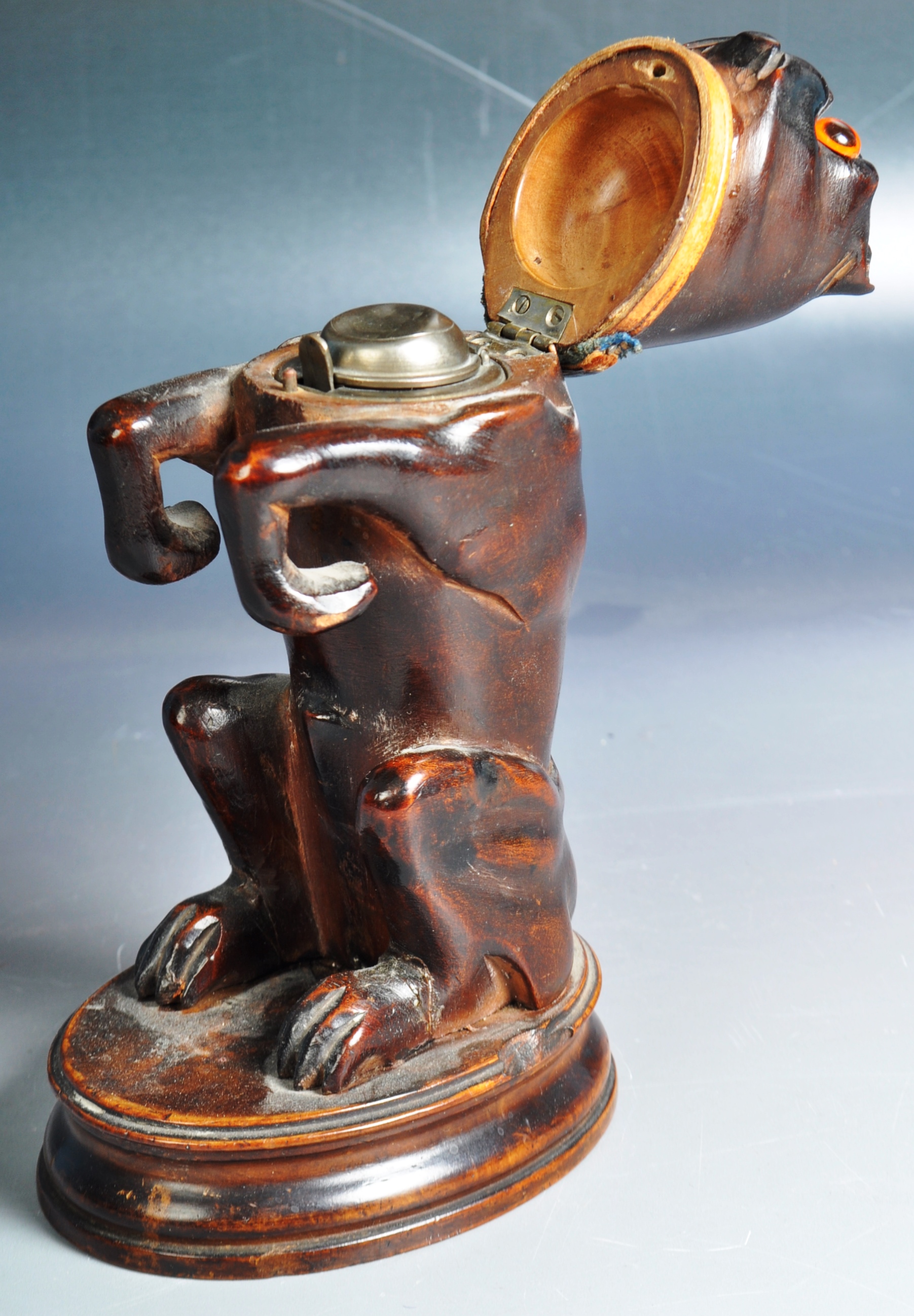 19TH CENTURY VICTORIAN NOVELTY PUG INKWELL - Image 3 of 10