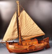 20TH CENTURY DUTCH HANDMADE SCRATCH BUILT MODEL BOAT