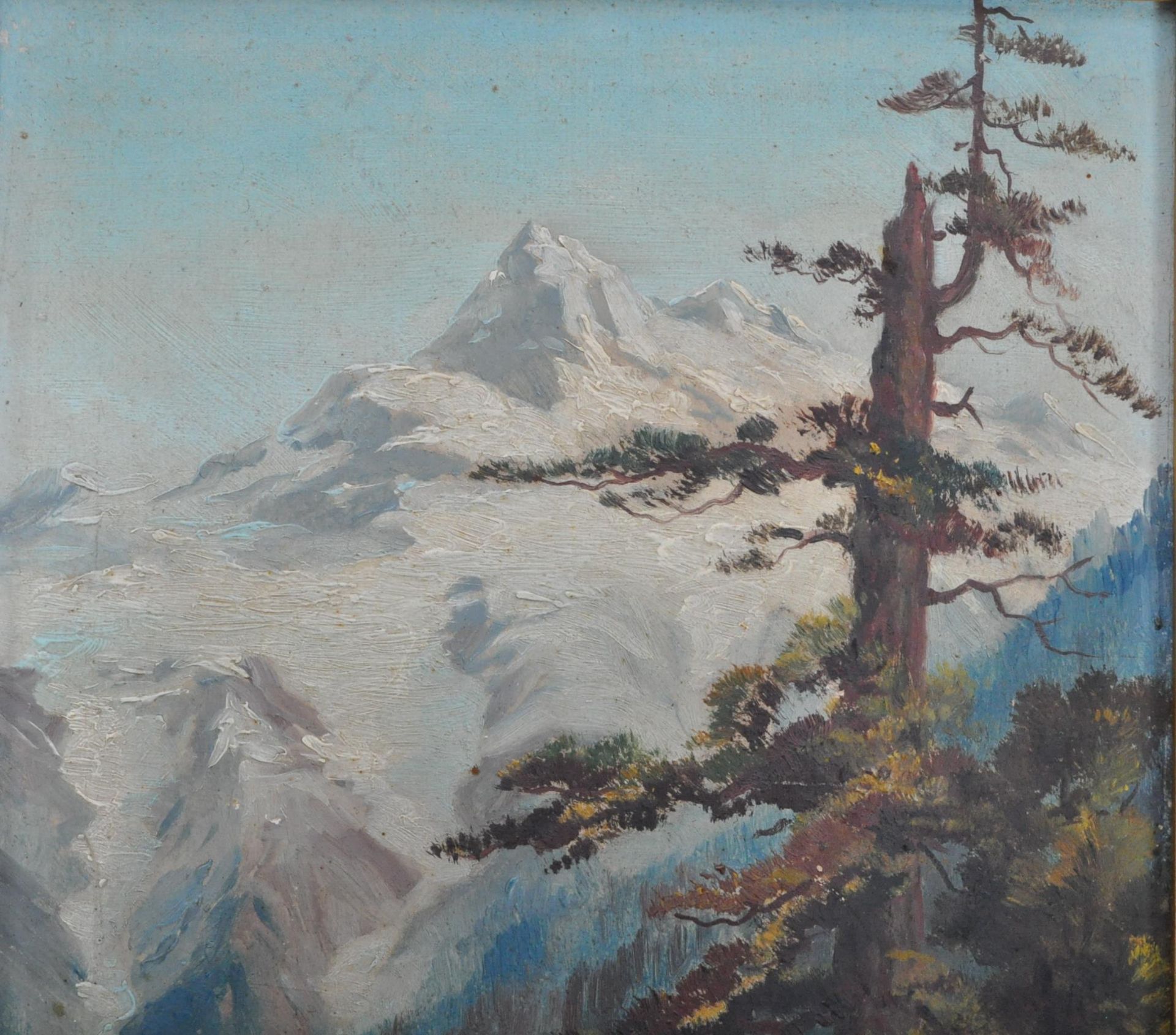 PAIR OF 19TH CENTURY SWISS ALPINE OIL PAINTINGS - Image 4 of 8