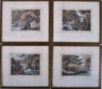 AFTER SAMUEL HOWITT - SET OF FOUR FISHING ENGRAVINGS