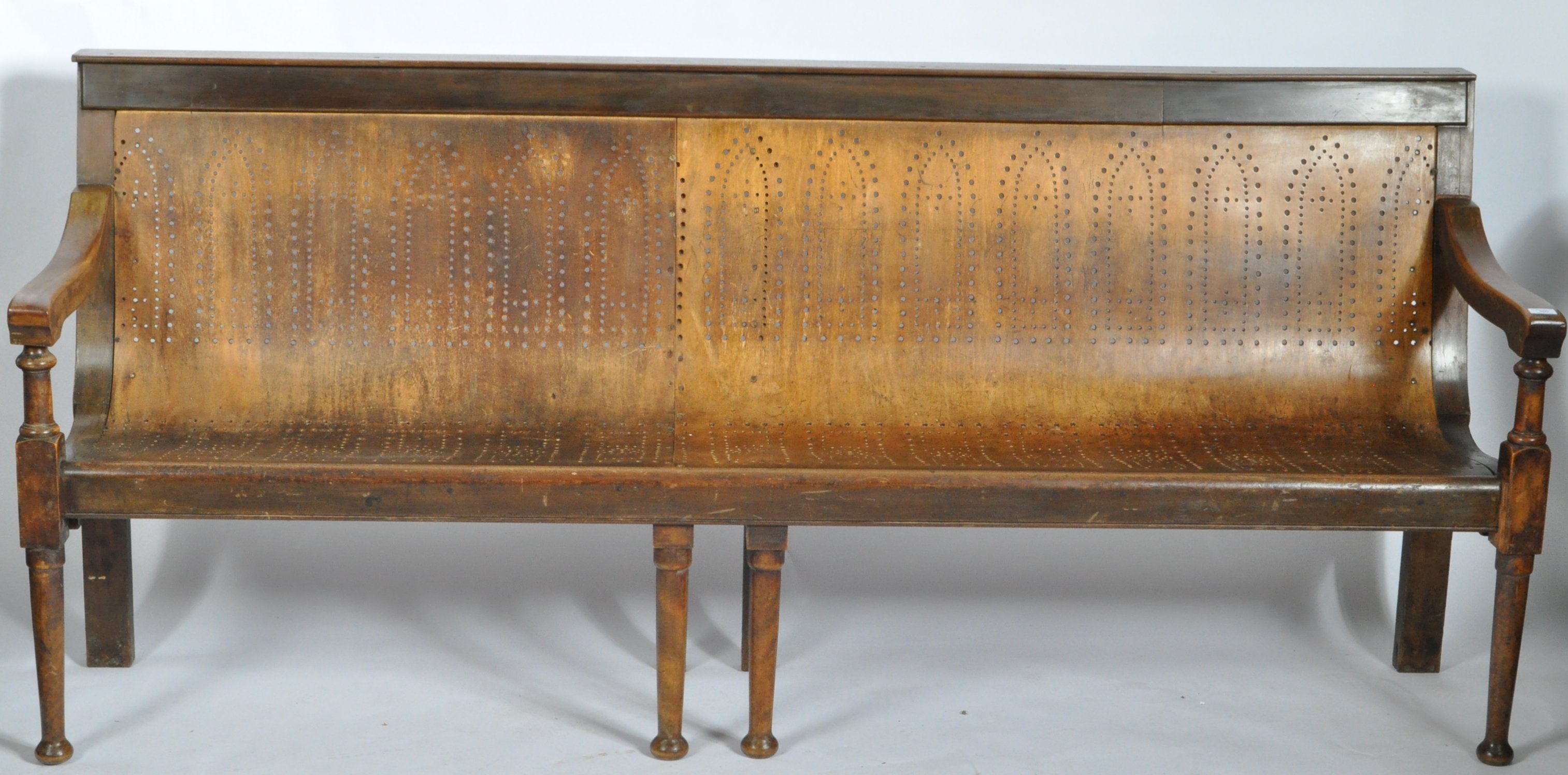 LARGE 19TH CENTURY FRENCH FRUITWOOD BENCH