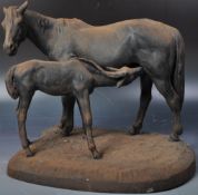 RUSSIAN BRONZE EQUESTRIAN HORSES FIGURINE GROUP