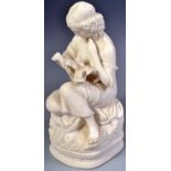 19TH CENTURY PARIAN WARE FIGURE OF A CLASSICAL LADY