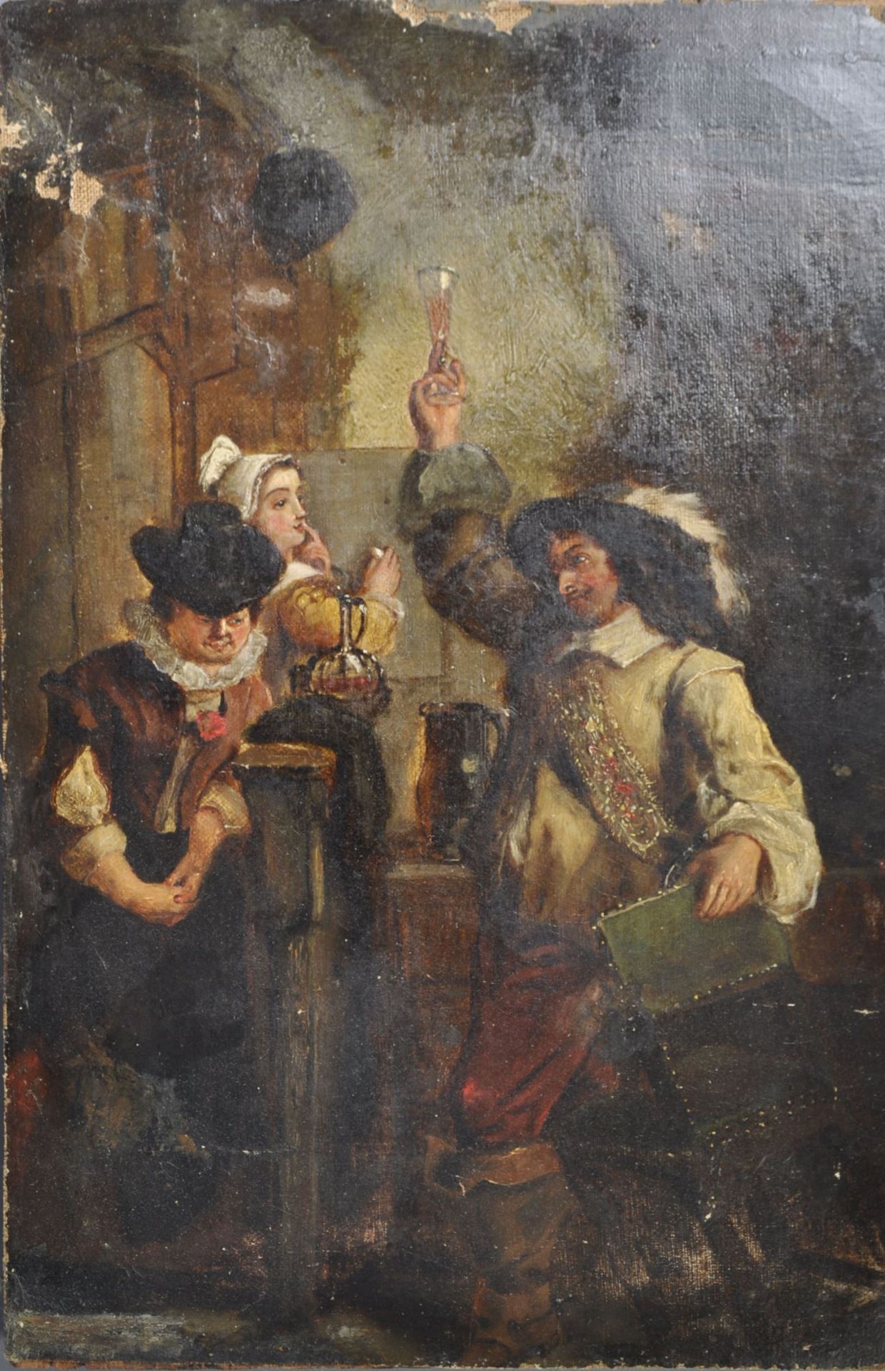 17TH CENTURY DUTCH FLEMISH OIL ON CANVAS PAINTING