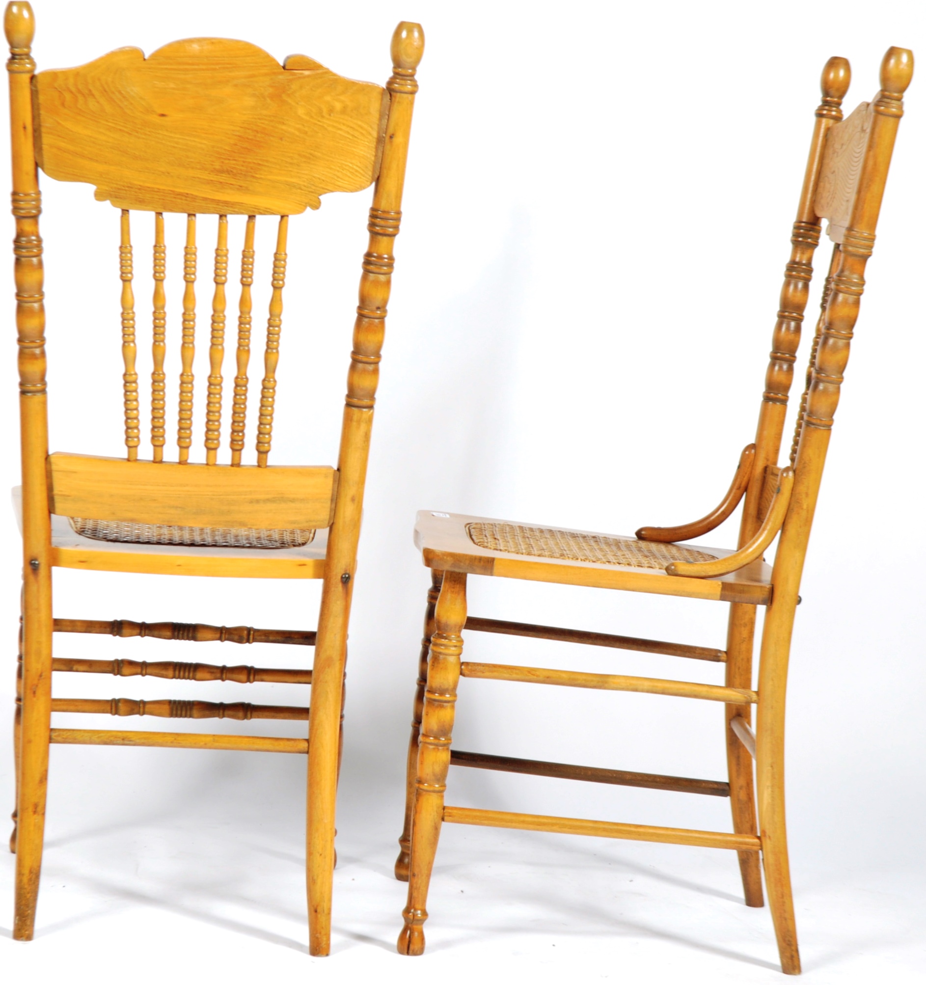 SET OF 12 EARLY 20TH CENTURY AMERICAN LARKIN PRESS BACK DINING CHAIRS - Image 8 of 8