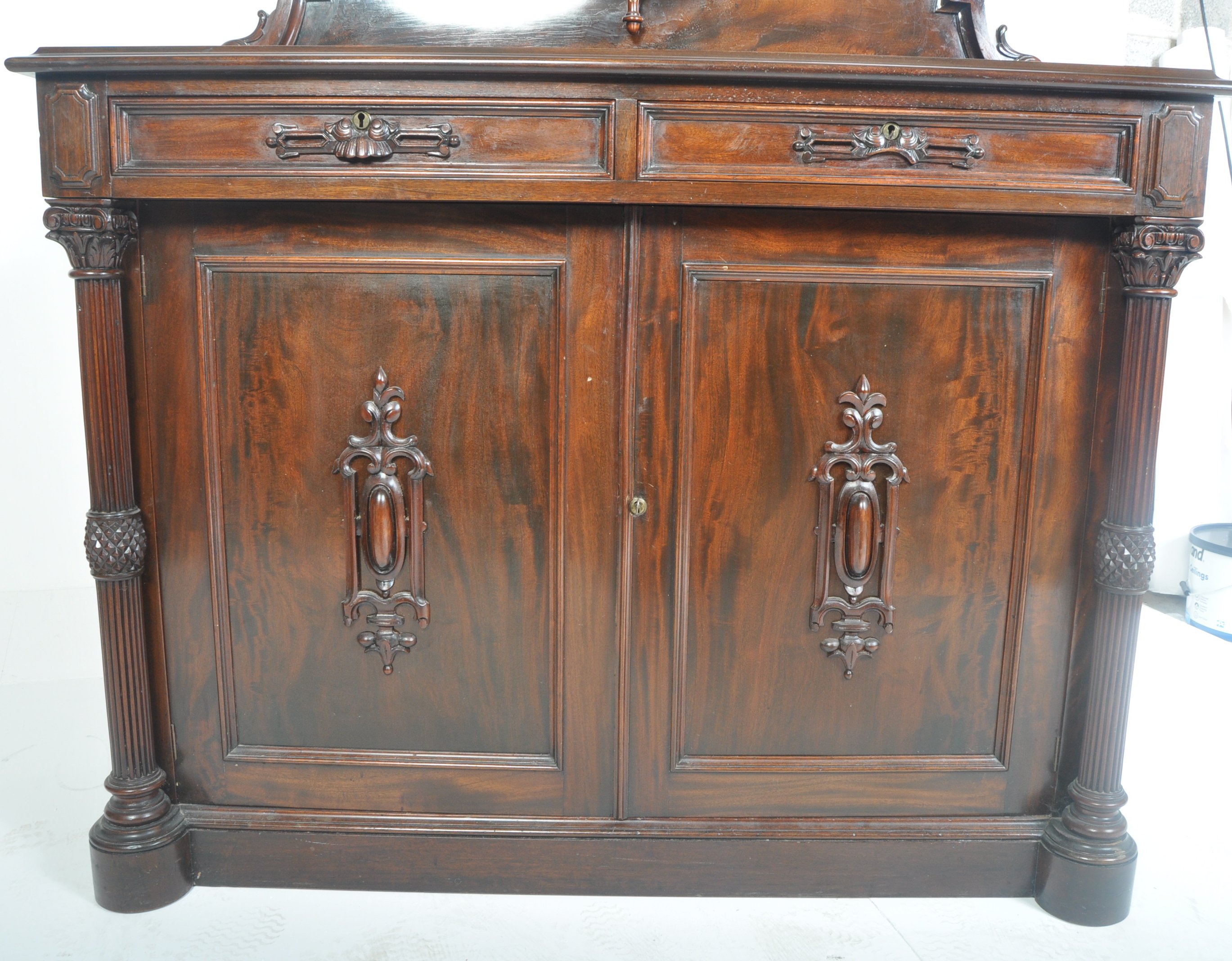 PAIR OF 19TH CENTURY VICTORIAN MAHOGANY CHIFFONIER SIDEBOARDS - Image 17 of 28