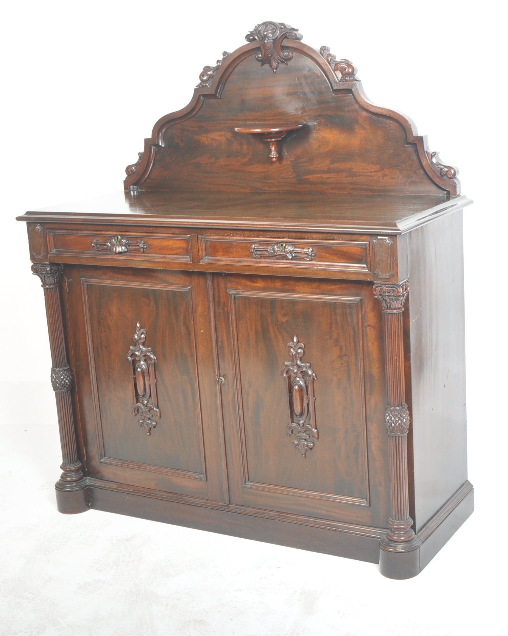 PAIR OF 19TH CENTURY VICTORIAN MAHOGANY CHIFFONIER SIDEBOARDS - Image 15 of 28