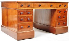 19TH CENTURY VICTORIAN MAHOGANY PARTNERS DESK