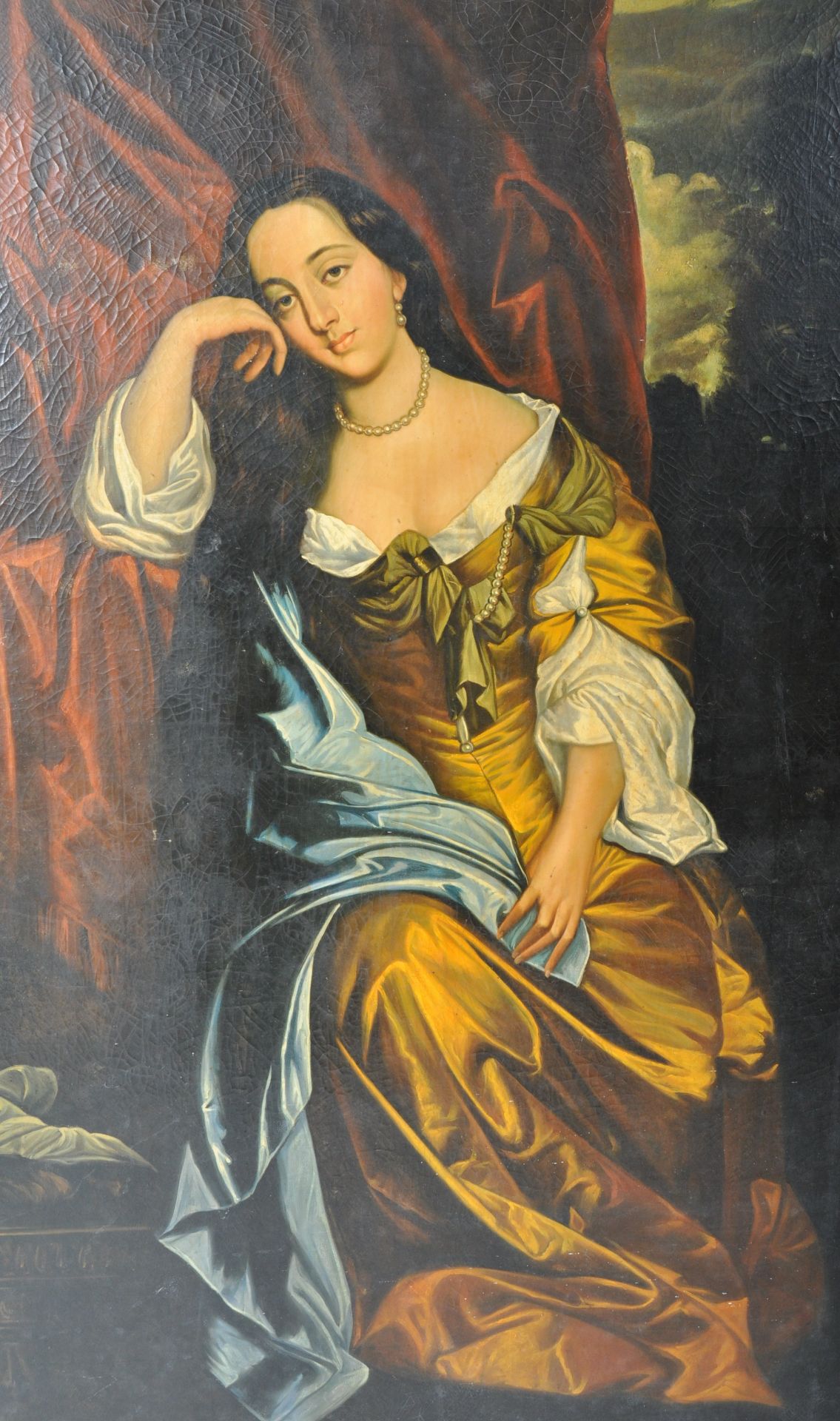 AFTER PETER LELY - OIL PORTRAIT OF BARBARA VILLIERS AS MARY MAGDALENE - Image 4 of 12