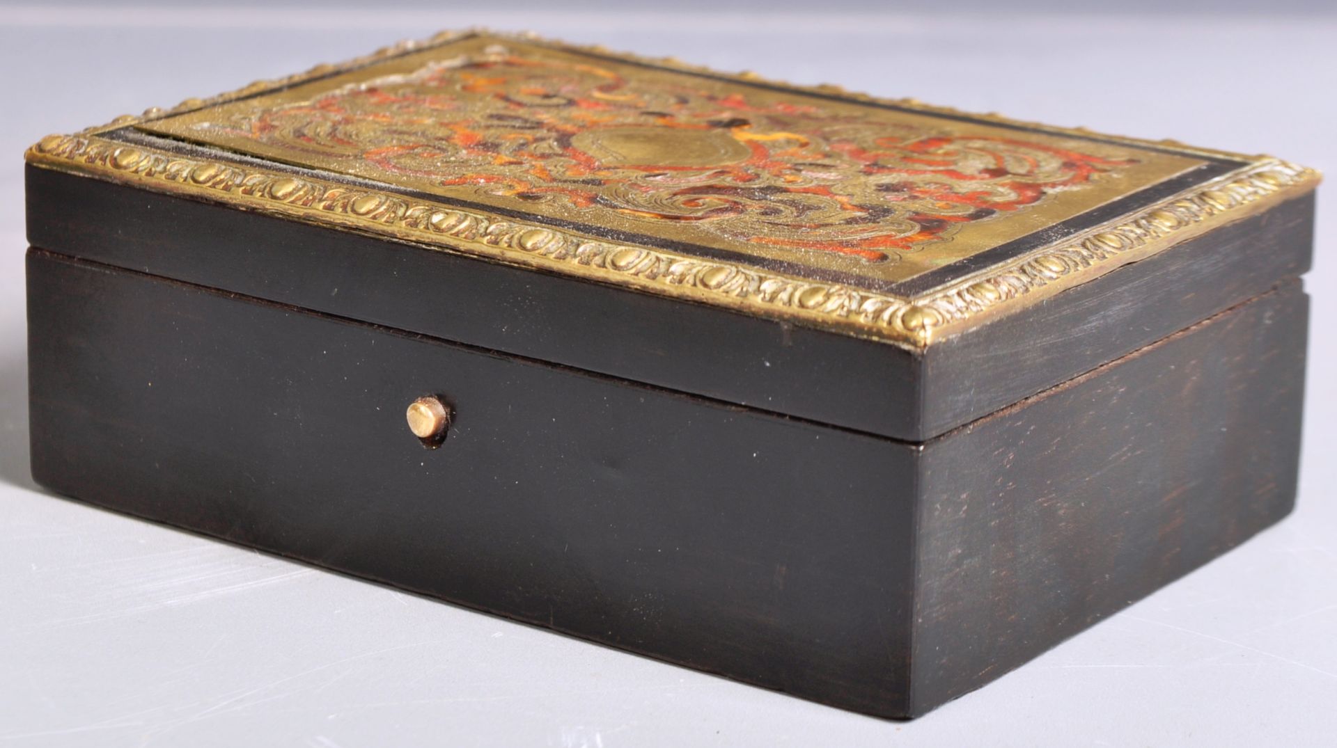 EARLY 19TH CENTURY BOULLE WORK TRINKET BOX