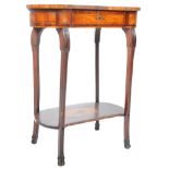 19TH CENTURY ROSEWOOD AND MARQUETRY INLAID SIDE TABLE